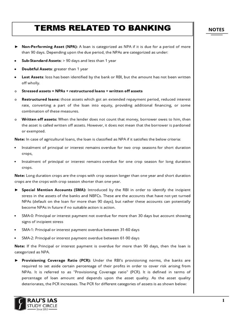 Terms Related To Banking PDF Bankruptcy Loans