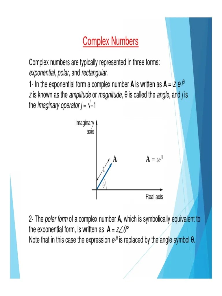 Complex Numbers PDF