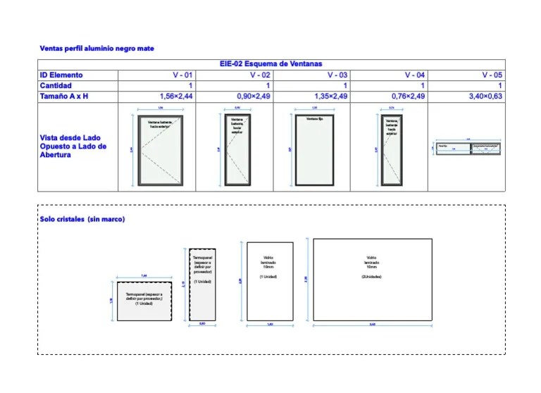 Esquema de Ventanas | PDF