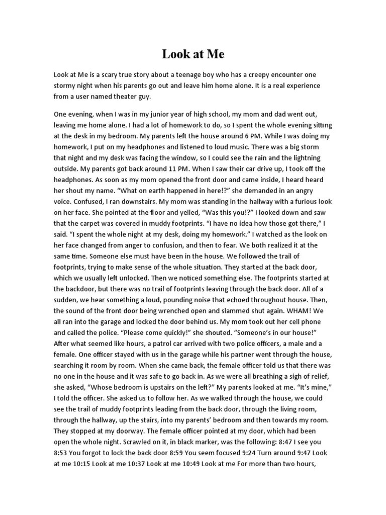 Look at Me Story PDF