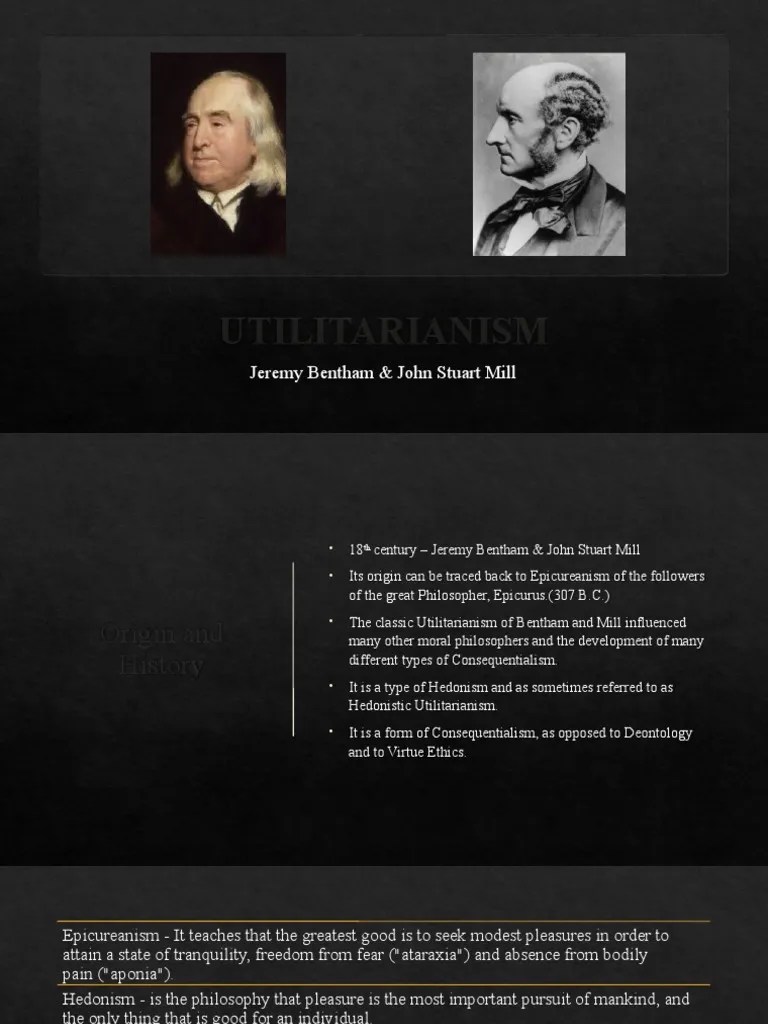 Utilitarianism Jeremy Bentham & John Stuart Mill PDF