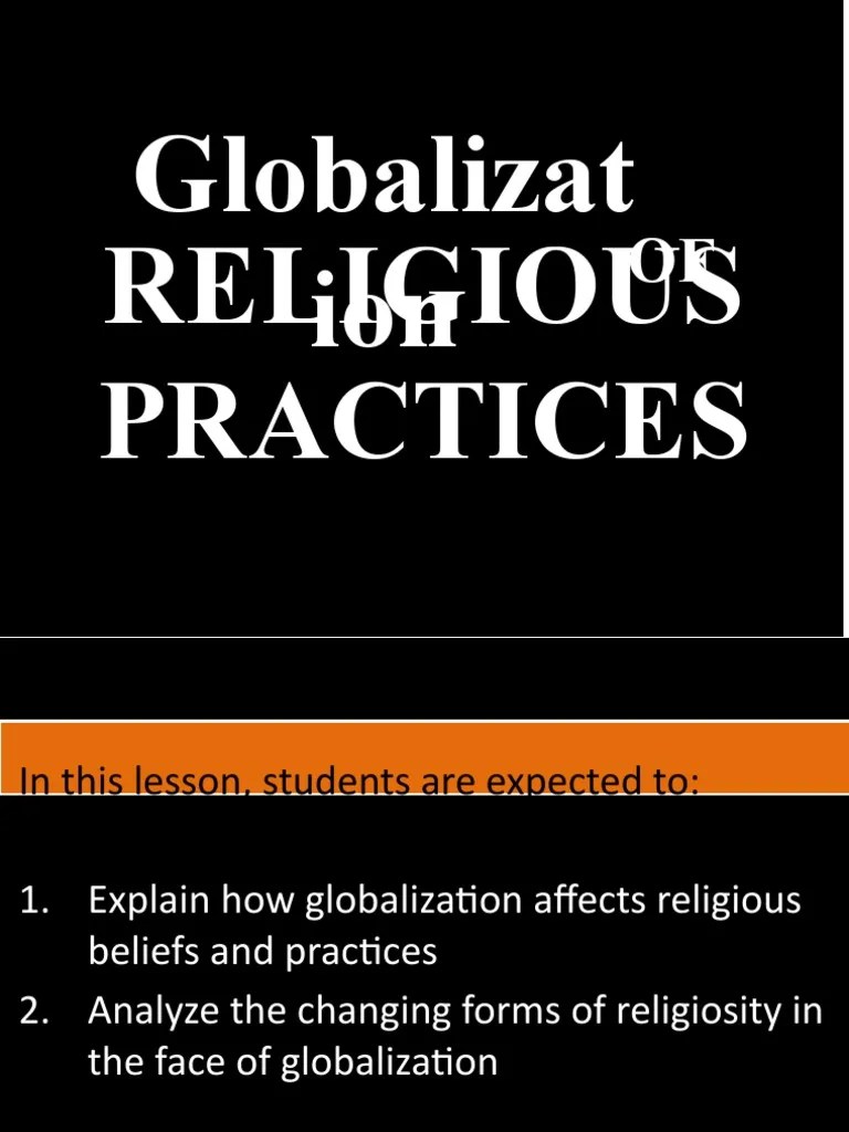 7.GlobalizationofReligiousPractices PDF Globalization