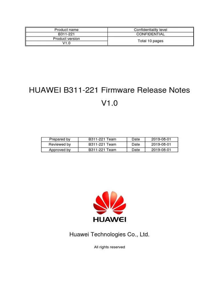 B311221 10.0.1.1 (H187SP60C983) Firmware Release Notes PDF Ieee