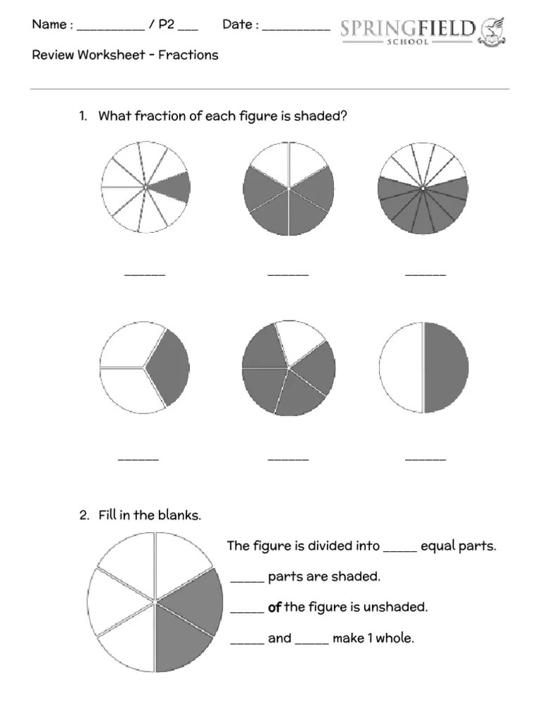 Review Fractions | PDF | Arithmetic | Elementary Mathematics