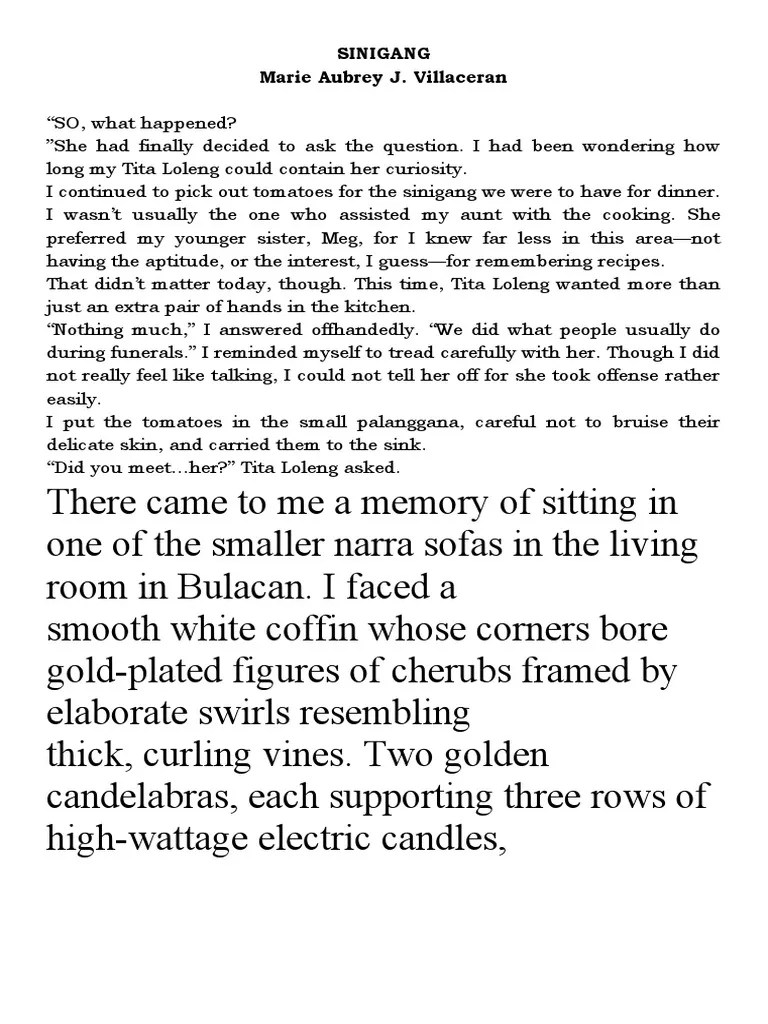 Sinigang ShortStory PDF