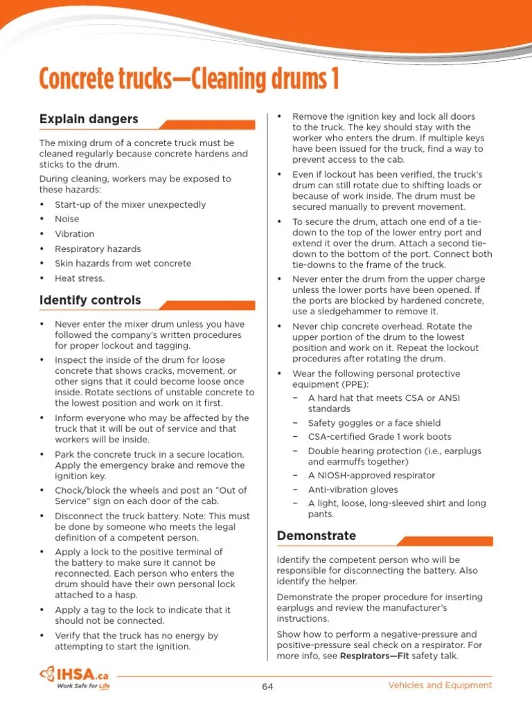 Cleaning Concrete Mixer Drums Safely A Guide to Proper Lockout