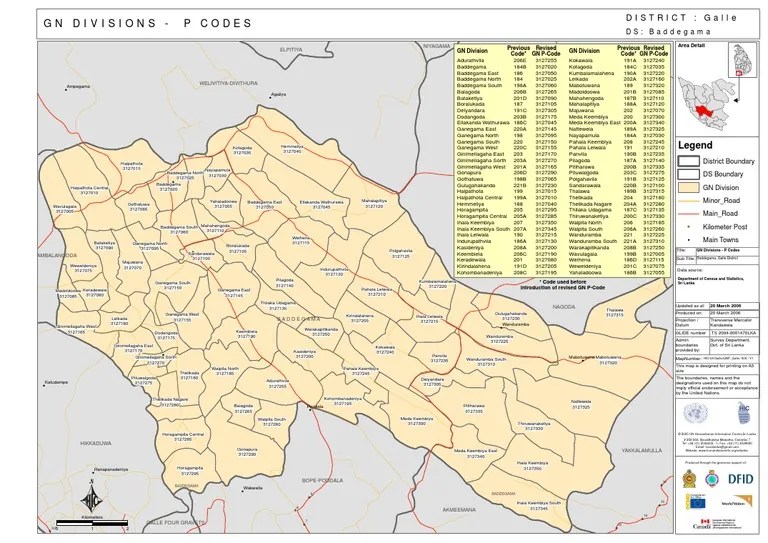 Baddegama_GNPCode Information Science Geography