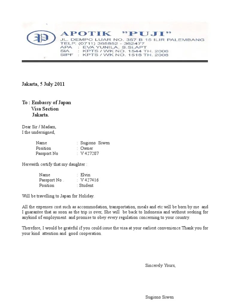 Contoh Surat Sponsor Jepang Unt Anak International Law Cultural