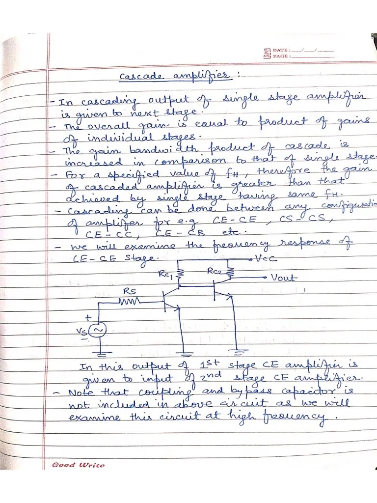 Cascade Cascode Amps Notes PDF PDF