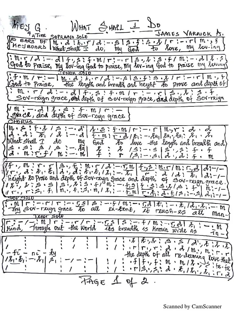 What Shall I Do (Tonic Solfa Copy) PDF