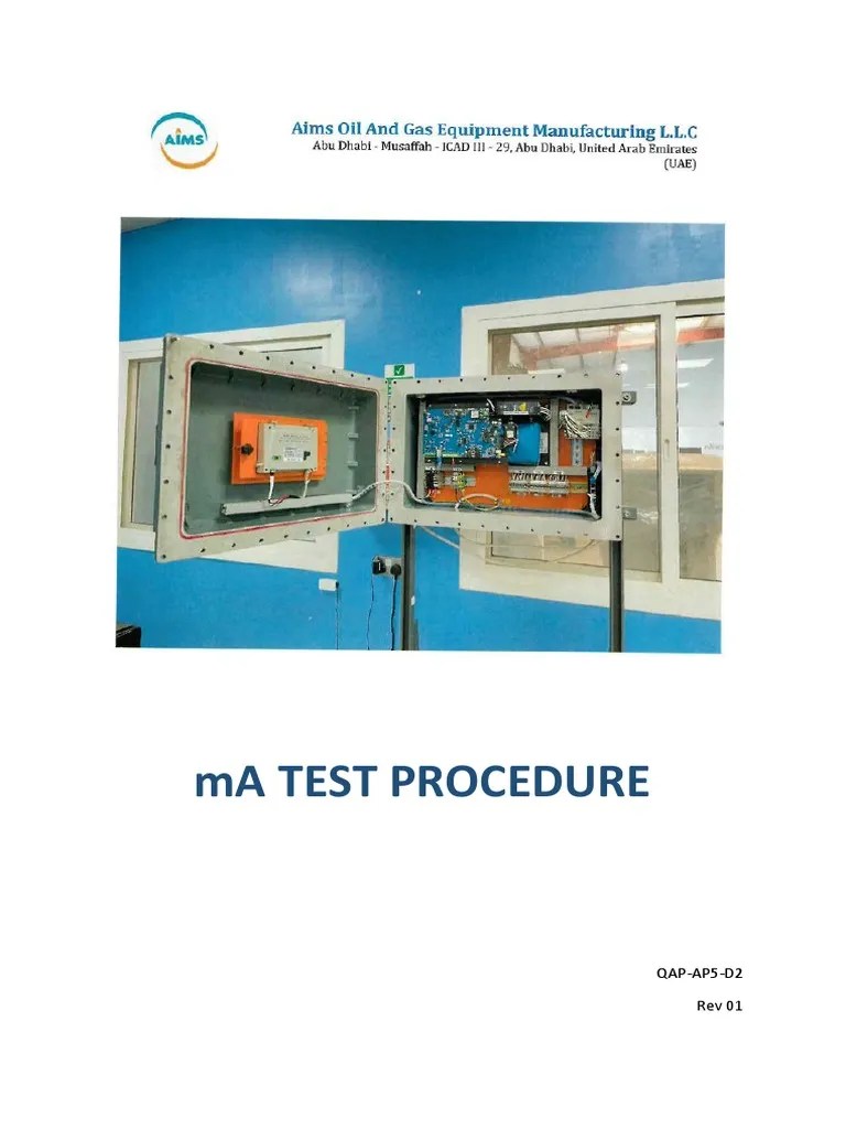 Ma Test Procedure PDF