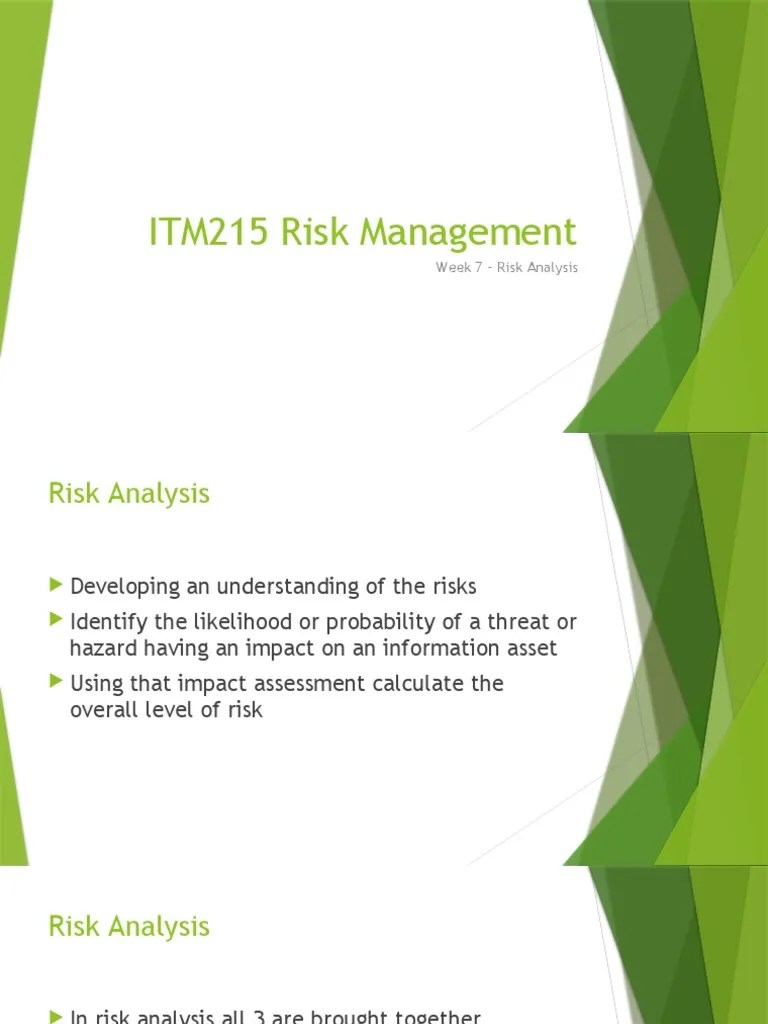 Week 7 | PDF | Risk | Risk Management