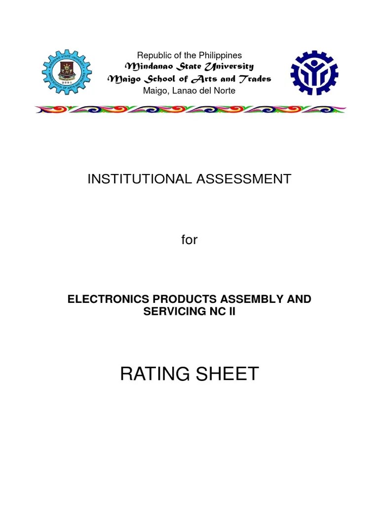 EPASNCIIRatingSheetCore PDF Electrostatic Discharge Soldering