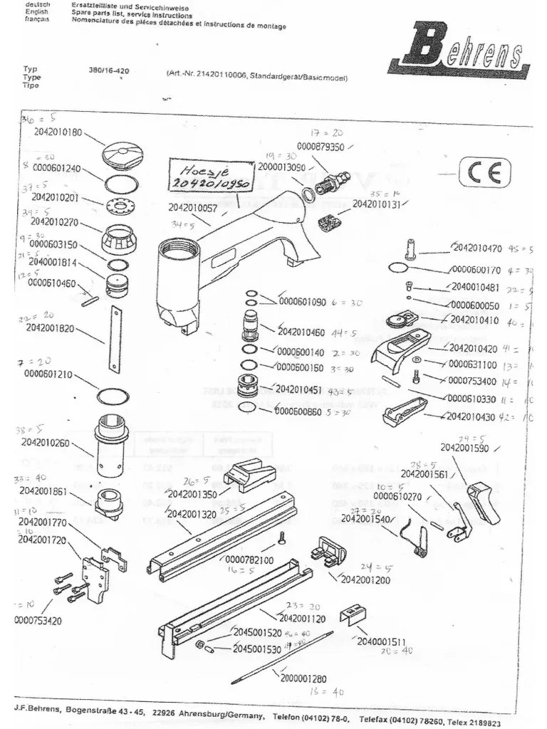 BeA Gun Tacker parts (1) PDF
