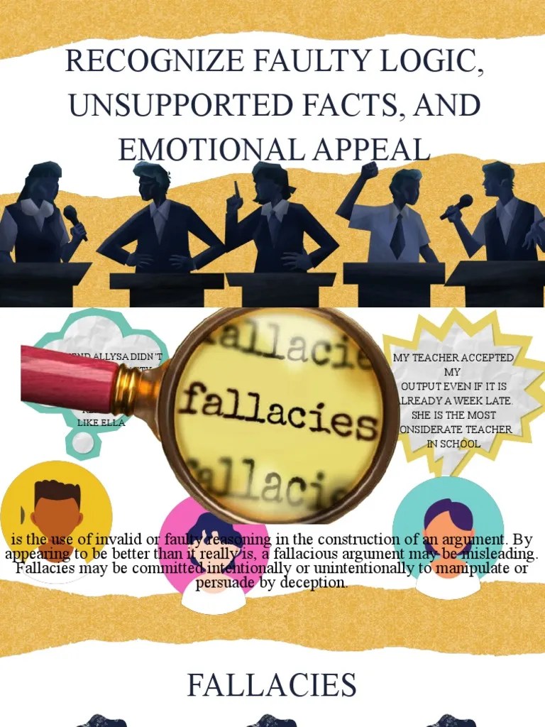 Recognize Faulty Logic, Unsupported Facts, and Emotional Appeal PDF