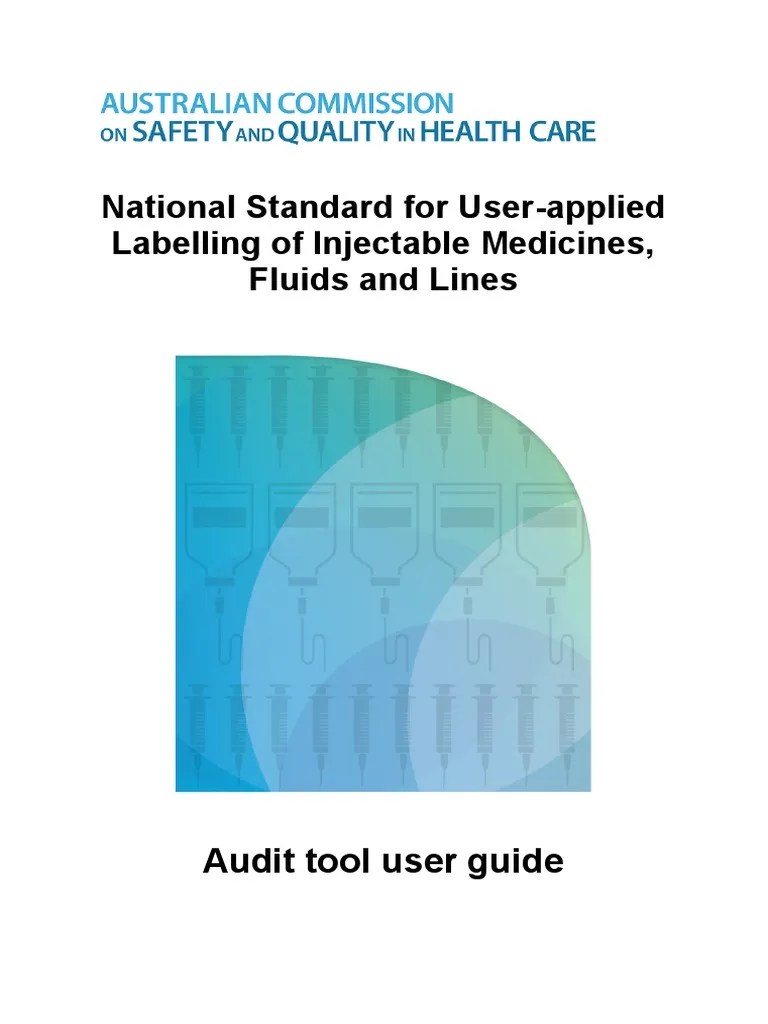 Labelling Standard Audit Tool Jan 2016 PDF Intravenous Therapy