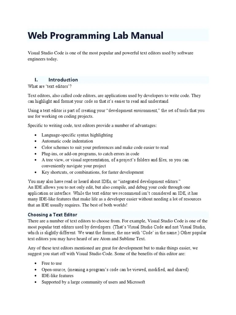  Programming Lab Manual Download Free PDF Html Element Hyperlink