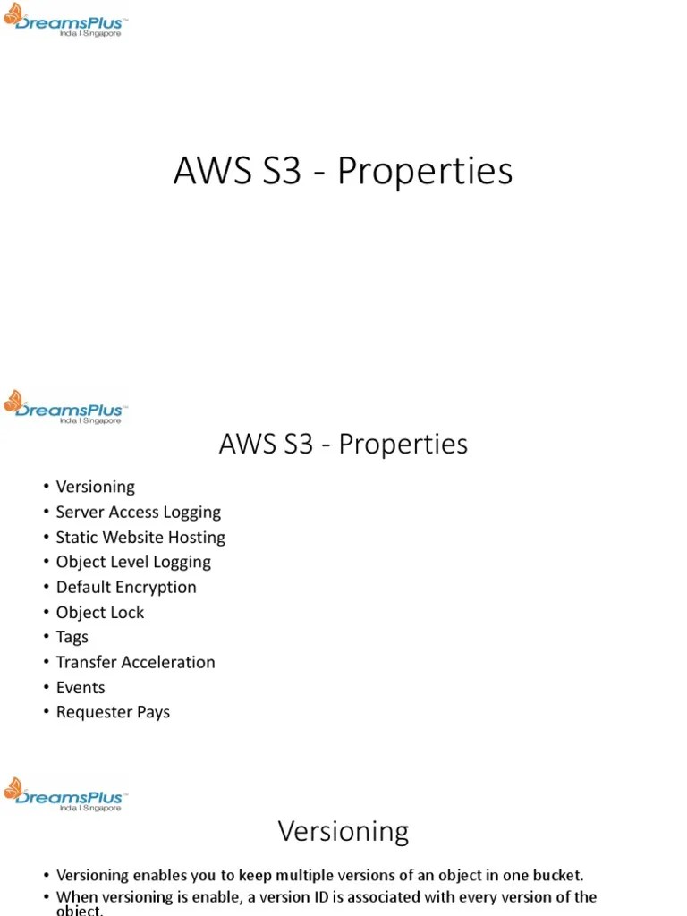 Configuring and Managing Advanced Features of AWS S3 Buckets PDF