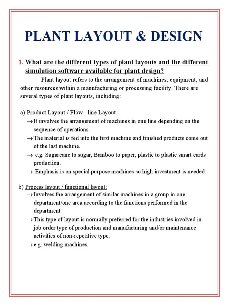 What Are The Different Types of Plant Layouts and The Different Simulation Software Available