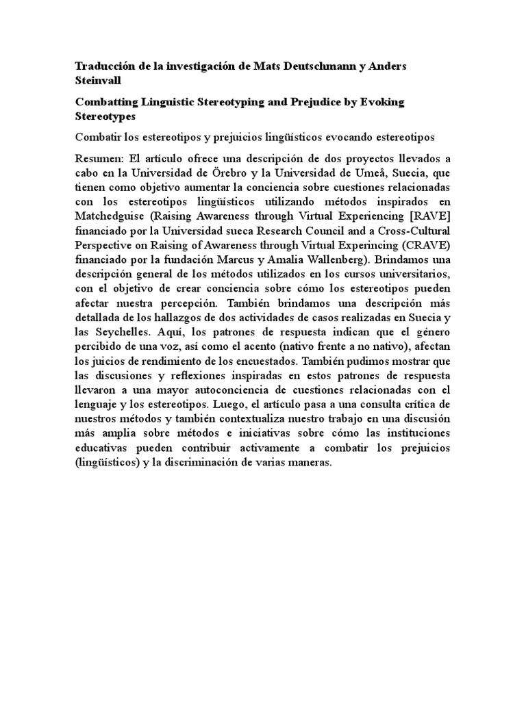 Traducción de La Investigación de Mats Deutschmann y Anders Steinvall PDF