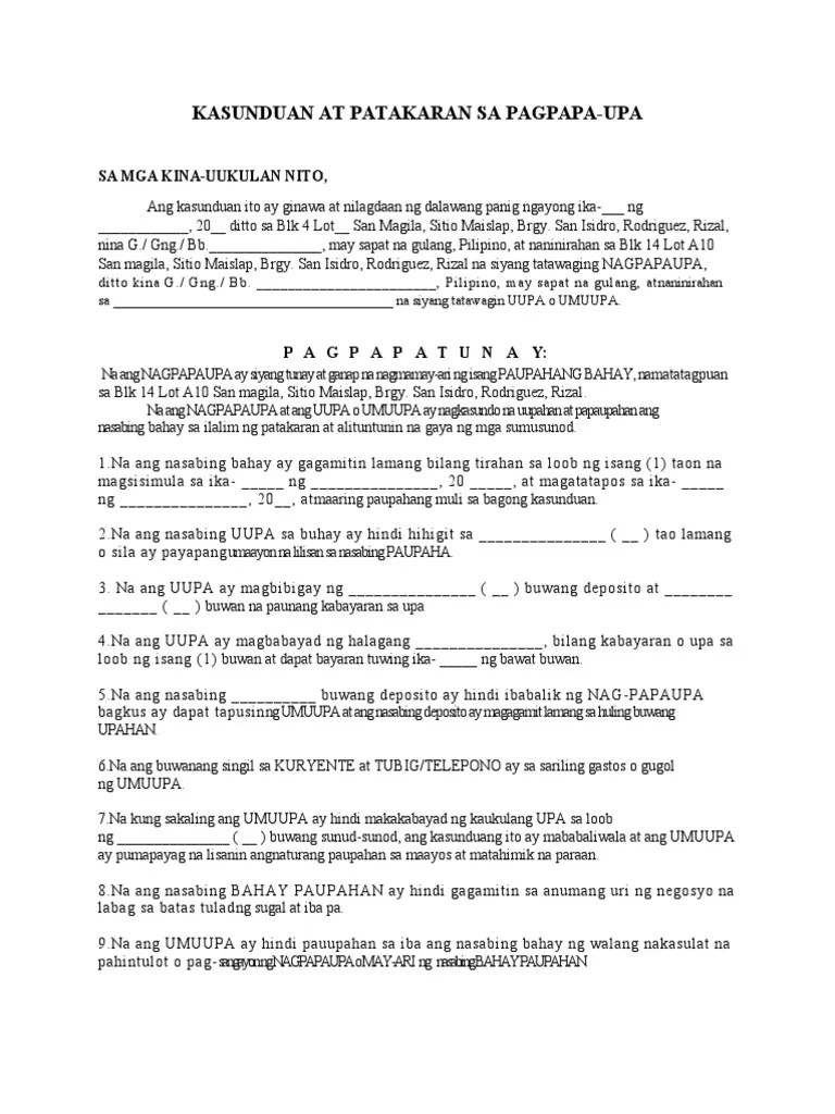 KASUNDUAN AT PATAKARAN SA PAGPAPA2 PDF