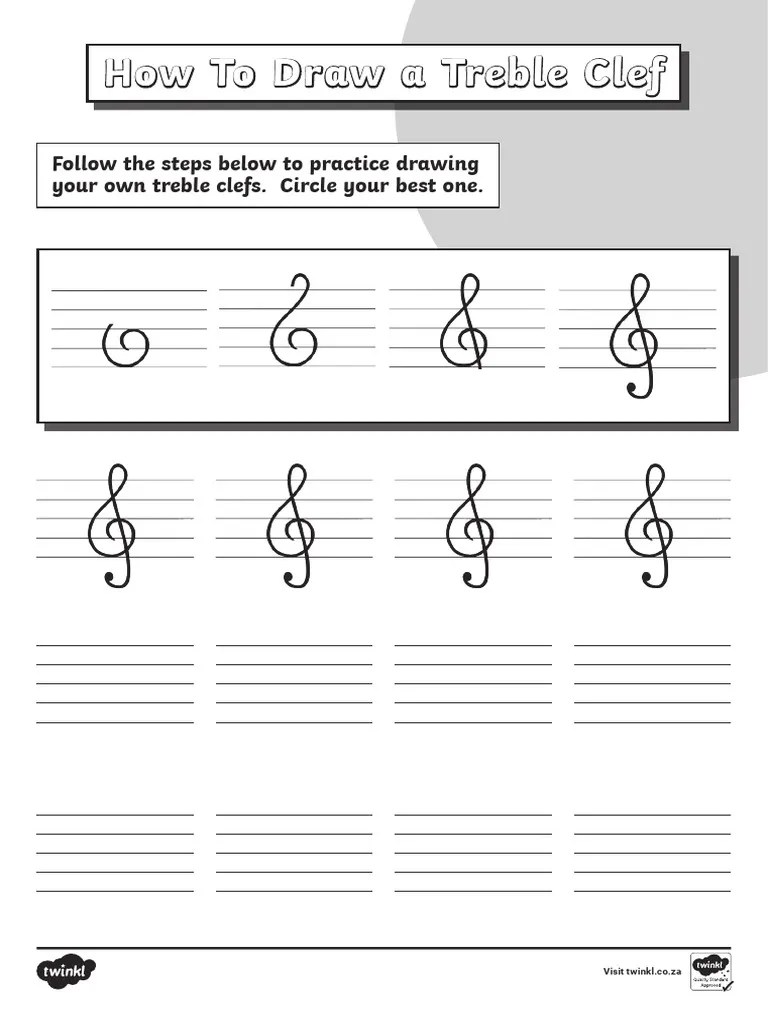 How To Draw Treble Clef PDF
