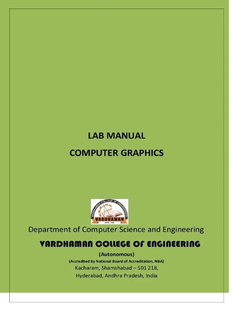 Computer Graphics Lab Manual PDF