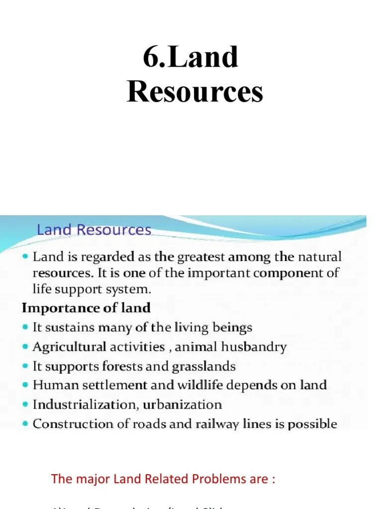 Land Resources PDF