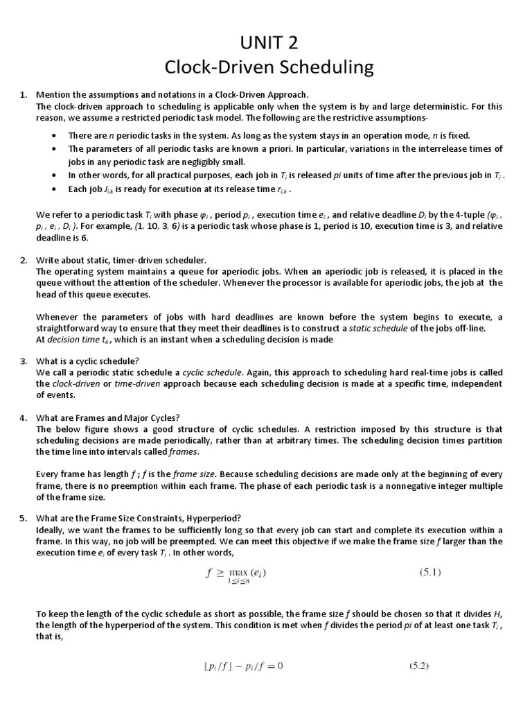 ClockDriven Scheduling PDF Scheduling Vertex (Graph