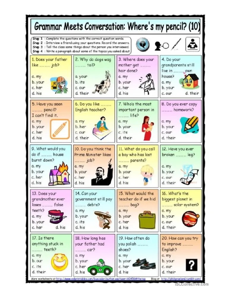 Possessive Adjectives B3 | PDF