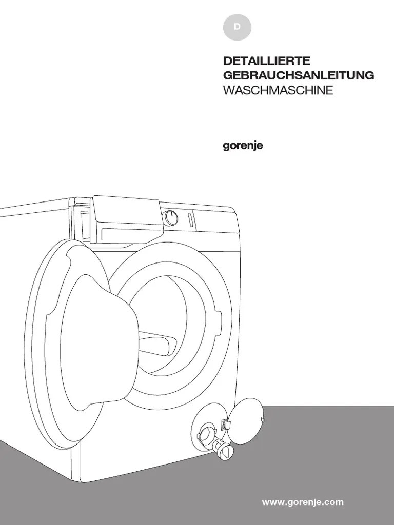 Waschmaschine: Detaillierte Gebrauchsanleitung | PDF