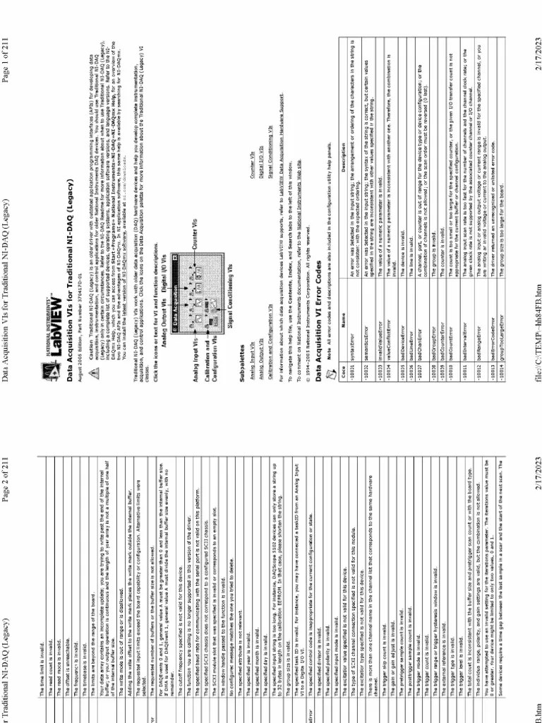 Traditional Daq Info | PDF