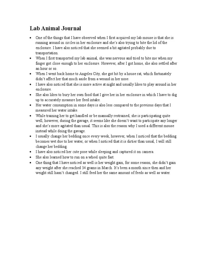 Laboratory Animals Journal at Irene Tingley blog