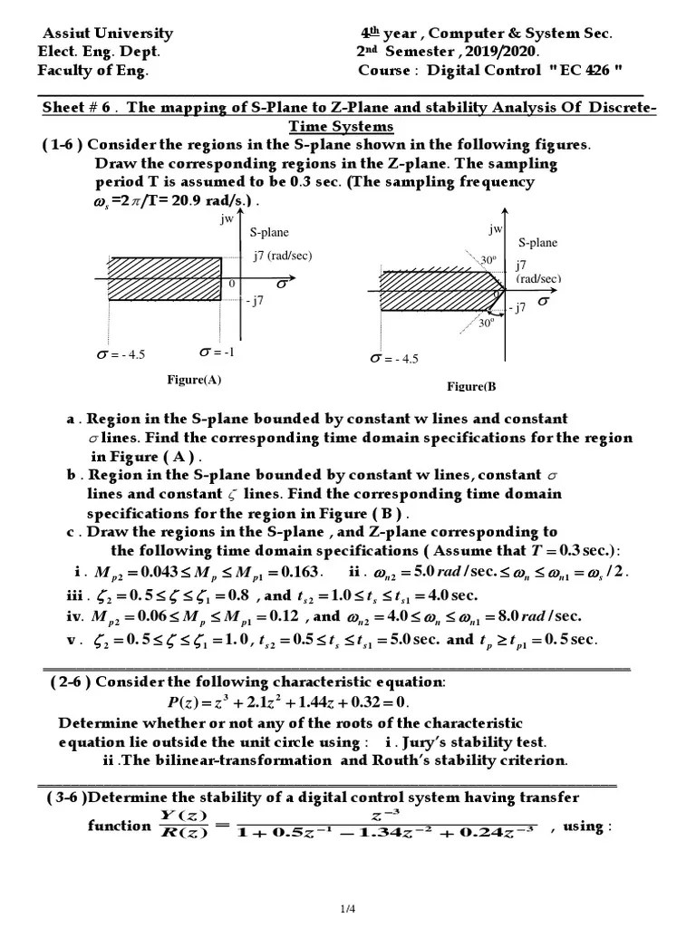Dig Sheet 6 | PDF | Control Theory | Analog To Digital Converter