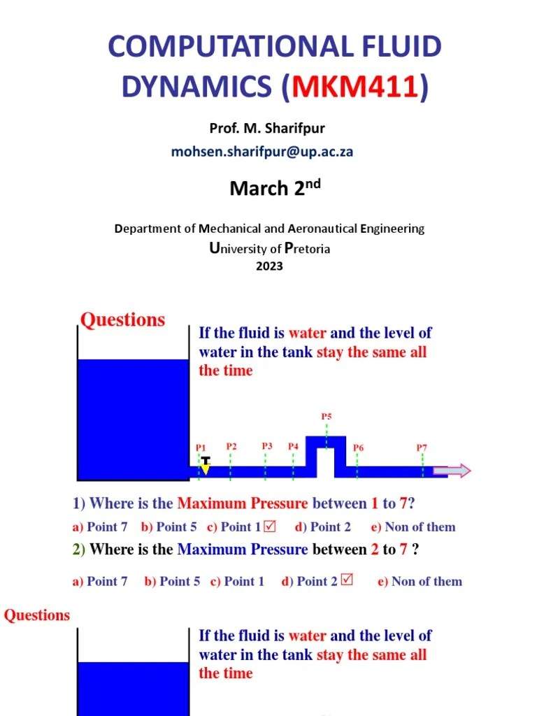 March 2nd PDF Fluid Dynamics NavierStokes Equations