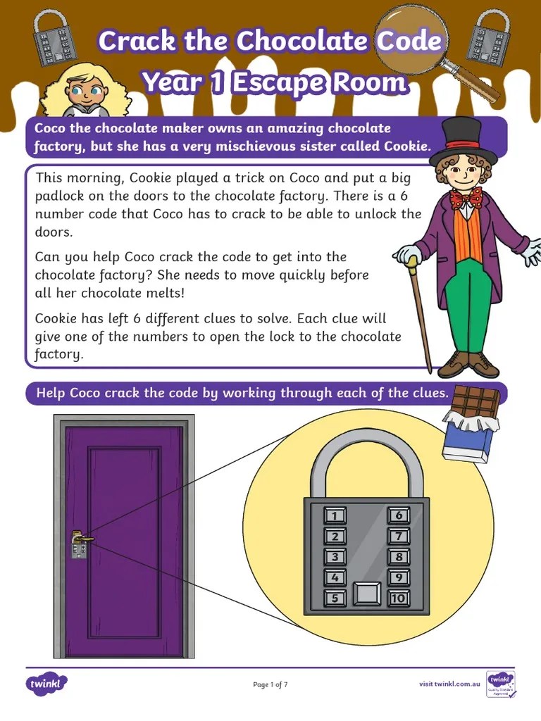Cracking The Chocolate Code Activity Sheet PDF