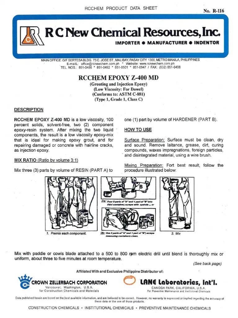 Epoxy Z400 MD PDF