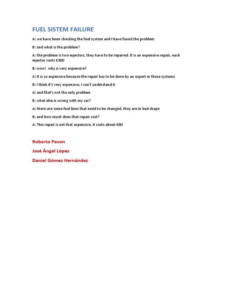 Fuel System Failure PDF