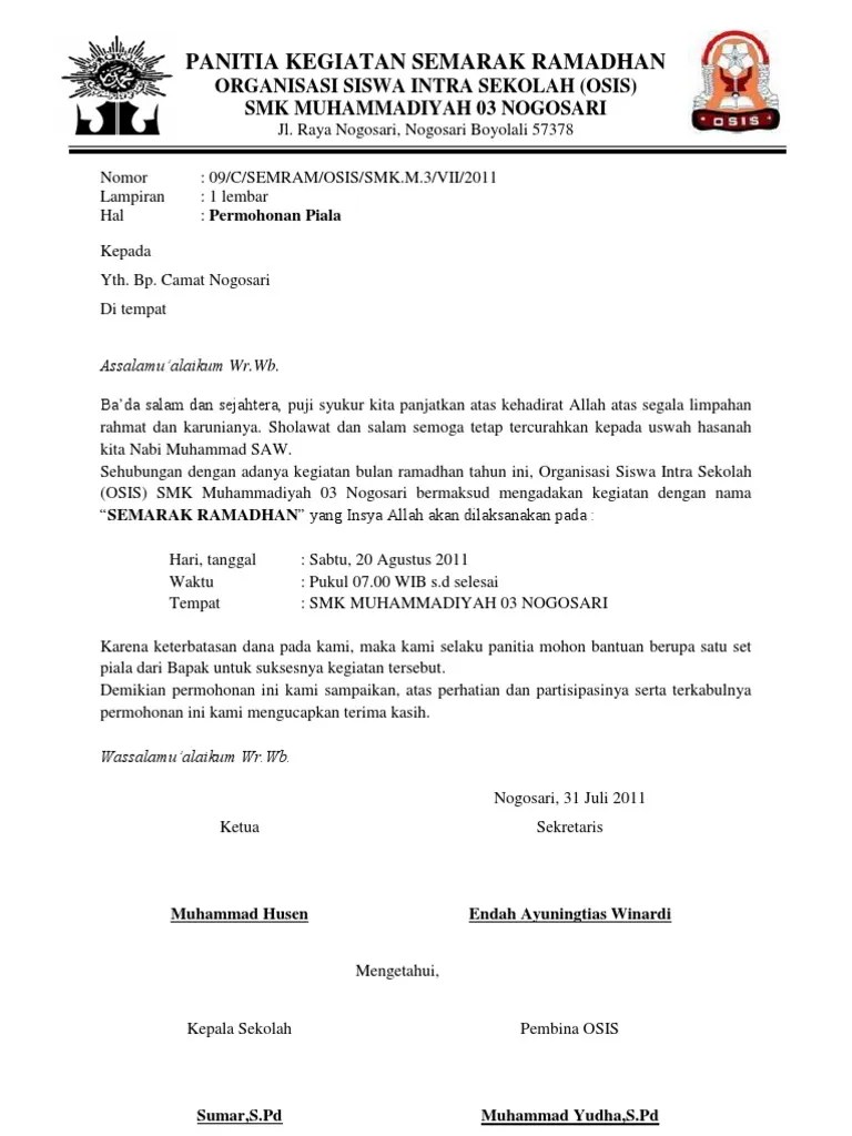 Permohonan Piala | PDF