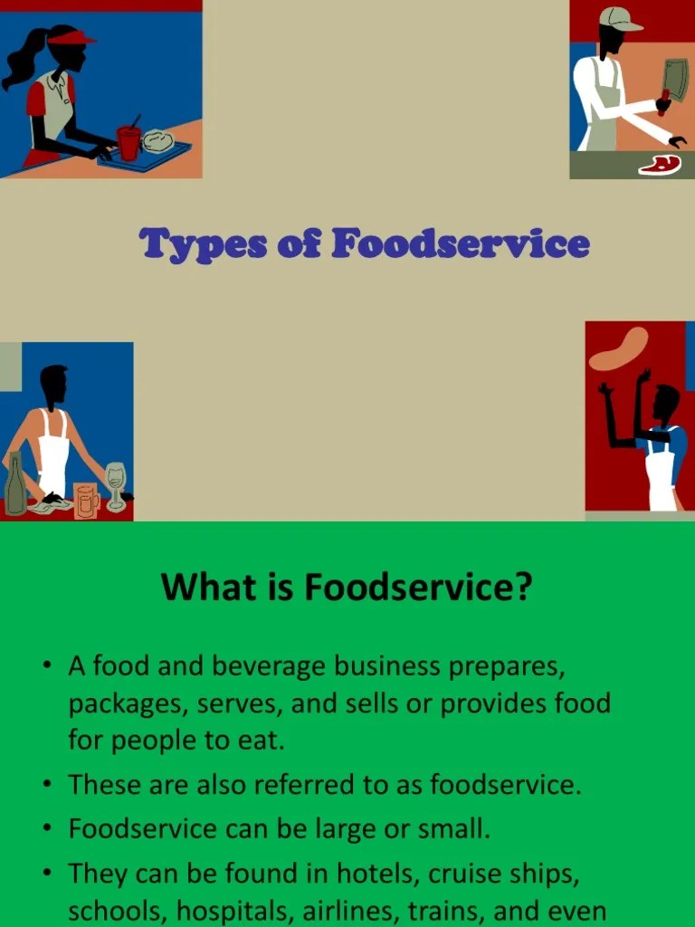 Types of Food Service PDF Foodservice Restaurants