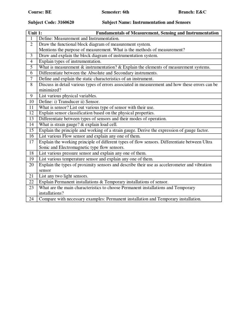 6 I&s 3160620 Gtu QB Download Free PDF Sensor Instrumentation