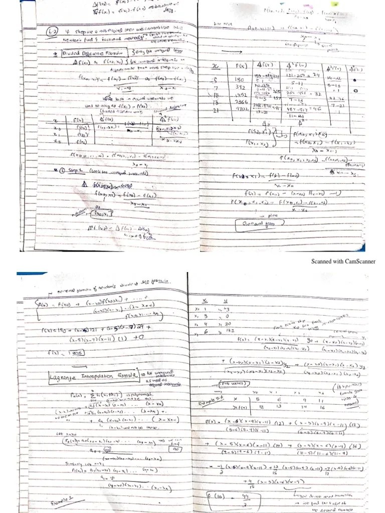 Numerical Methods Notes PDF