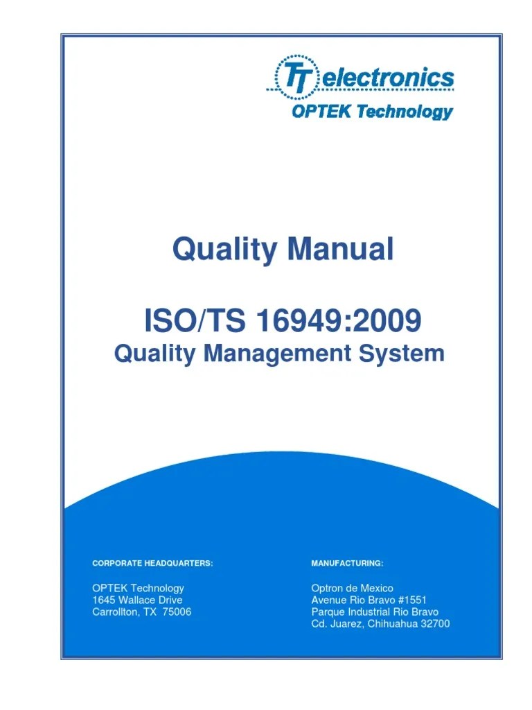 Quality Manual Quality Management System Quality Management Free