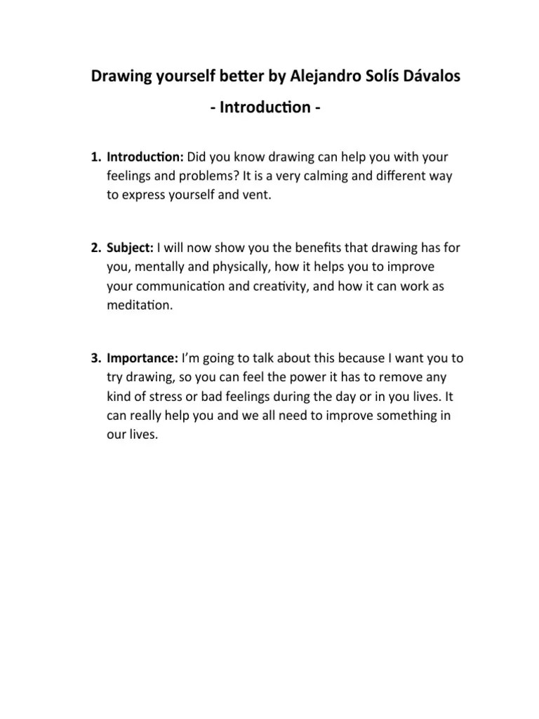 Drawing Yourself Better by Alejandro Solís Dávalos (Introduction) PDF