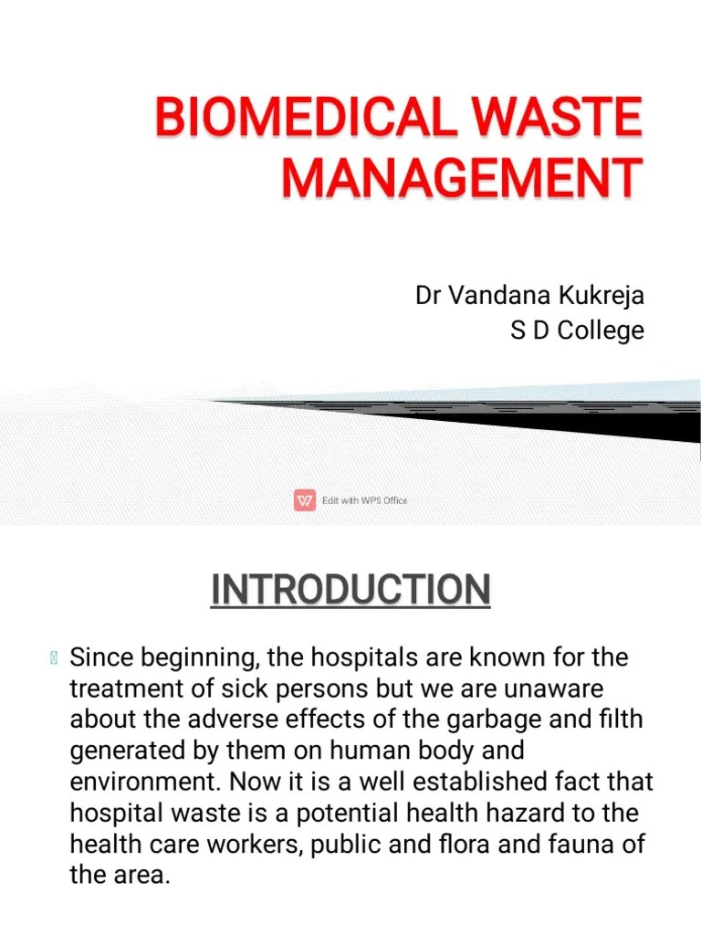Ch 6 Biomedical Waste Management PDF