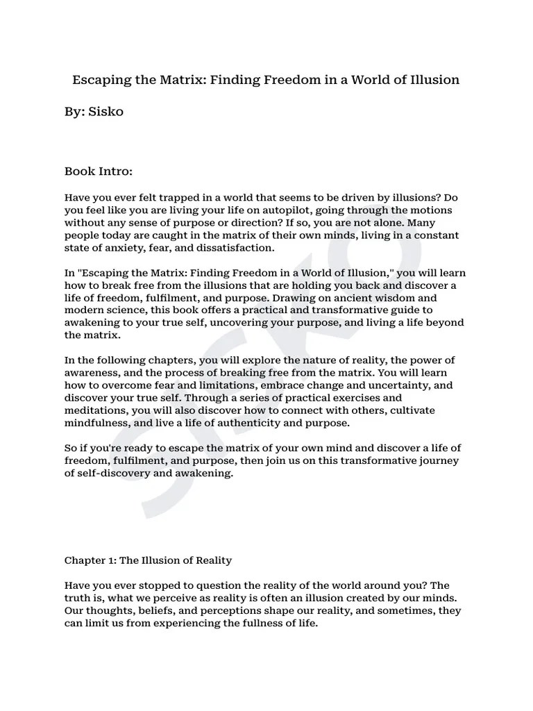 Escaping The Matrix Finding Freedom in A World of Illusion PDF(01)