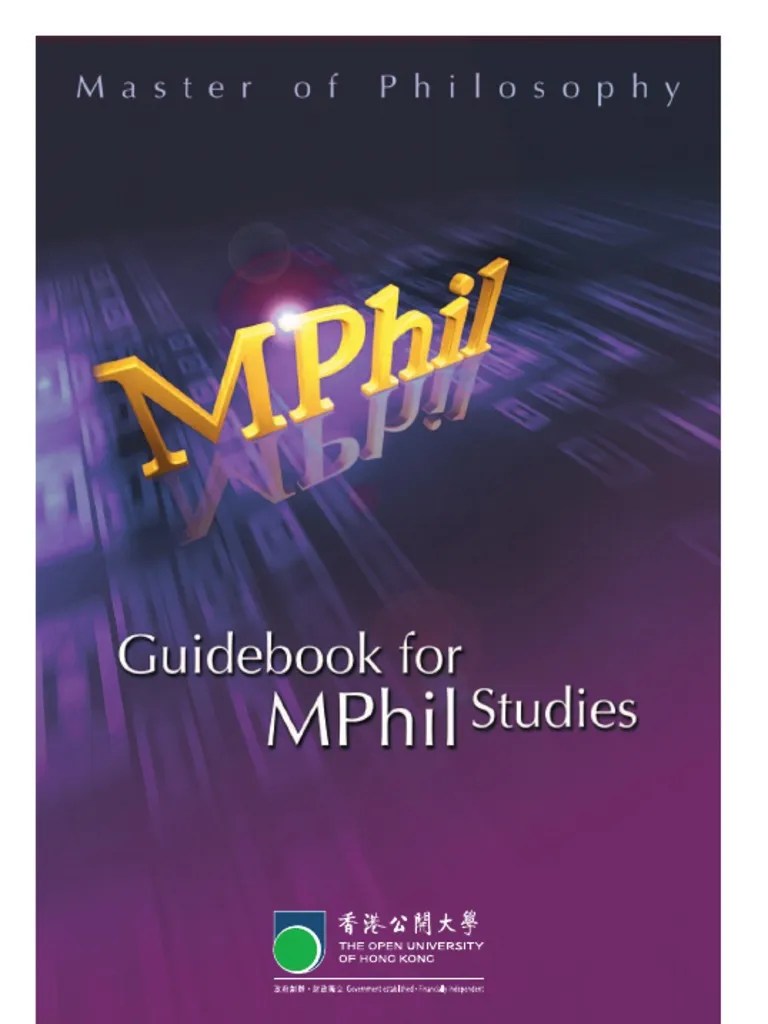 MPhil Guidebook Thesis Academic Degree