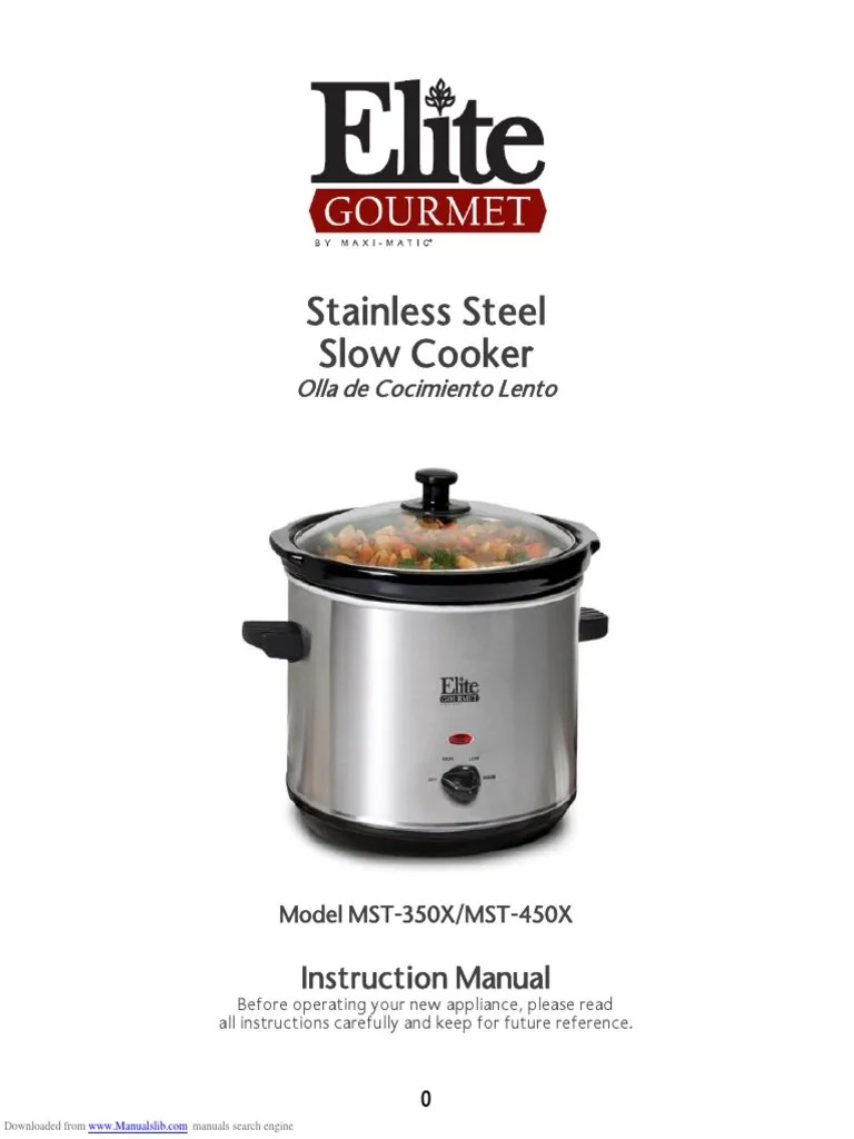 GOURMET Slow Cooker PDF Slow Cooker Cooking