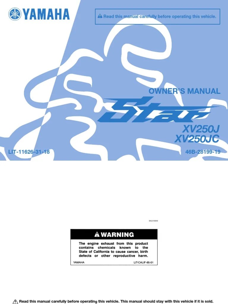 Vstar Manual | PDF | Clutch | Motorcycle