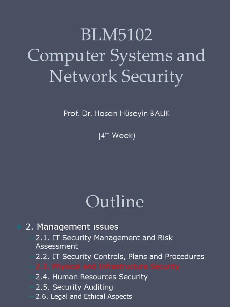Computer and Network Security 4 PDF Physical Security Access